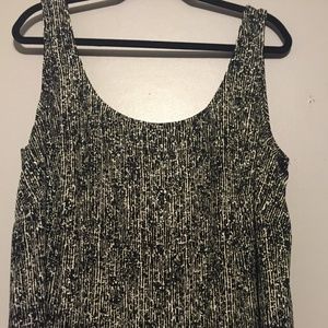 Alex Evenings Womens Plus Size B/W Tank Top-2X